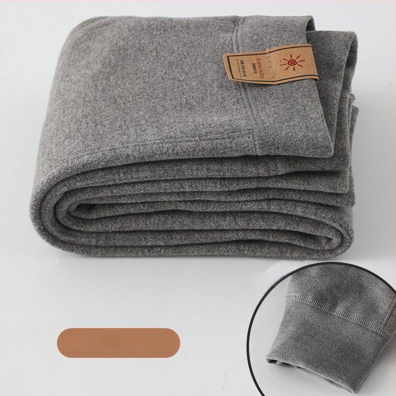 Детски двуслойни кашмирени термални панталони, есен-зима, унисекс, средна талия