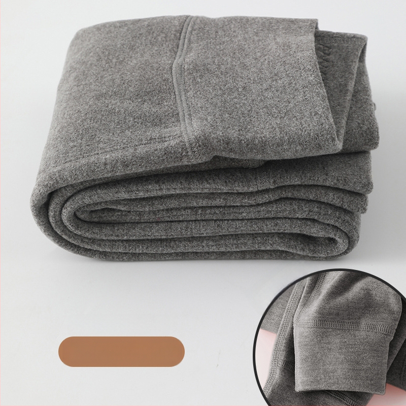 Детски двуслойни кашмирени термални панталони, есен-зима, унисекс, средна талия