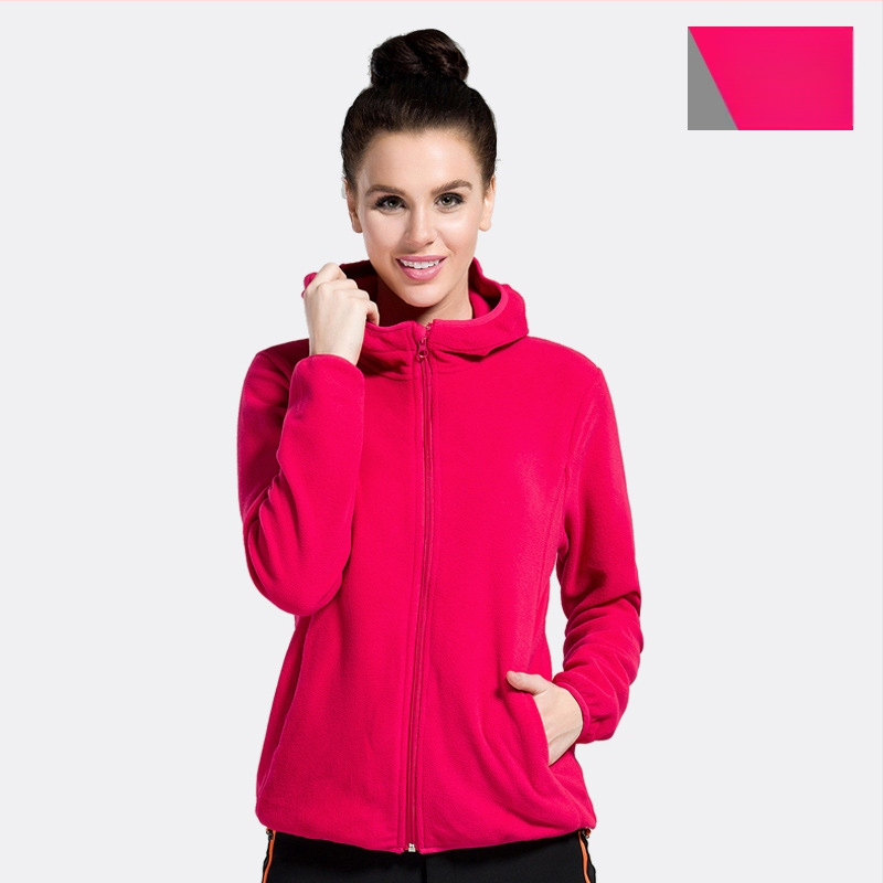 Youmu fliso striukė su gobtuvu, kardigan stiliaus, vėjo atspari, unisex