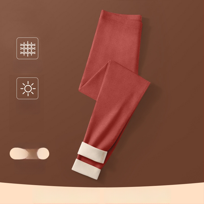 Sievietes apkures termiskie legingi ar flīsa iekšpuse, bezšuvju, bieza poliestera materiāls