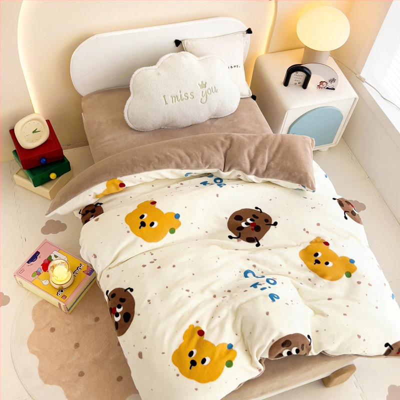 Gyerekeknek paplanhuzat - Geometriai és mesefigurás mintázat, reaktív nyomtatás, 300–500 g