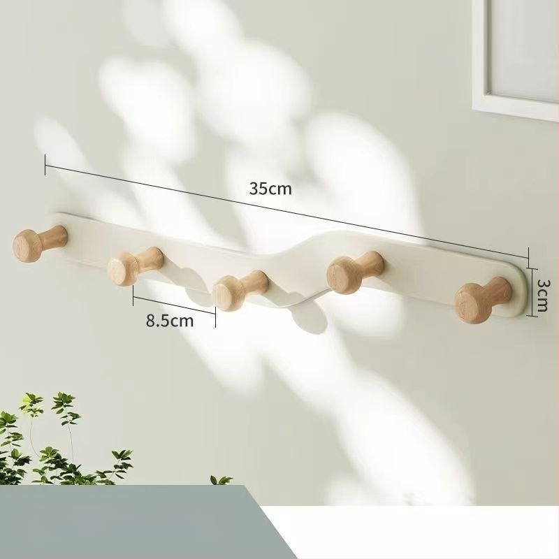 Geležinė durų kabykla su keliomis eilėmis, kabinimas už durų, 10 kg apkrova, šiuolaikinis minimalistinis stilius