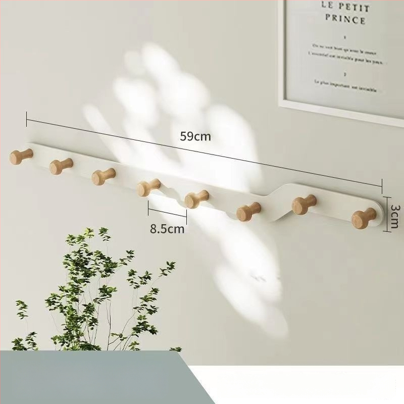 Geležinė durų kabykla su keliomis eilėmis, kabinimas už durų, 10 kg apkrova, šiuolaikinis minimalistinis stilius