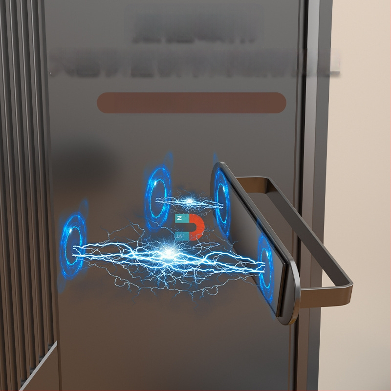 3 līmeņu magnētiska kurpju plaukts uz sienas, magnētiska uzstādīšana, bez urbšanas, no oglekļa tērauda