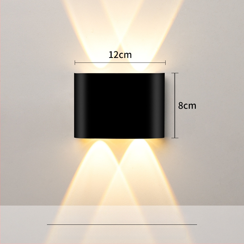 Sieninis LED šviestuvas – aliuminio konstrukcija, 220V, IP65 atsparumas vandeniui, vidaus ir lauko naudojimui