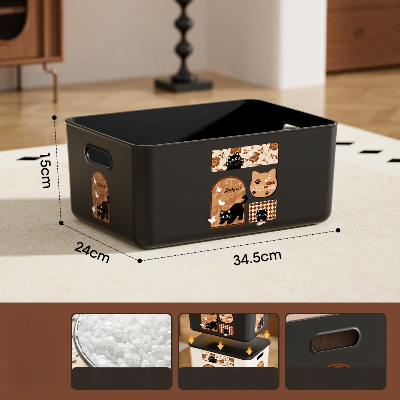 Daugiafunkcinė laikymo dėžė su dangteliu, modelis 1005, polipropilenas, tvirtinama prie sienos, 18 l talpa