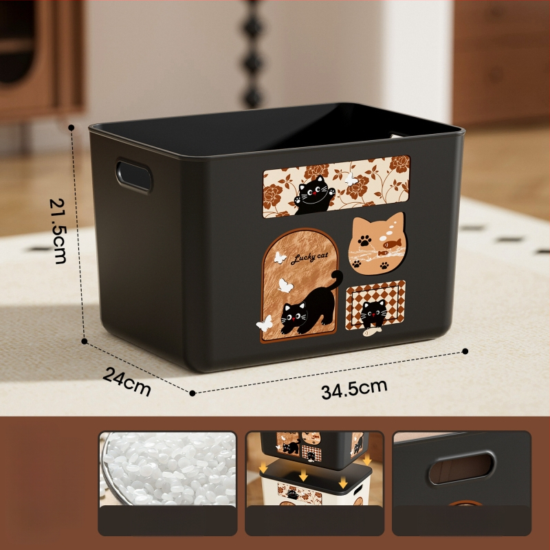 Daugiafunkcinė laikymo dėžė su dangteliu, modelis 1005, polipropilenas, tvirtinama prie sienos, 18 l talpa