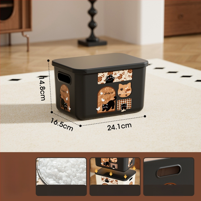 Daugiafunkcinė laikymo dėžė su dangteliu, modelis 1005, polipropilenas, tvirtinama prie sienos, 18 l talpa