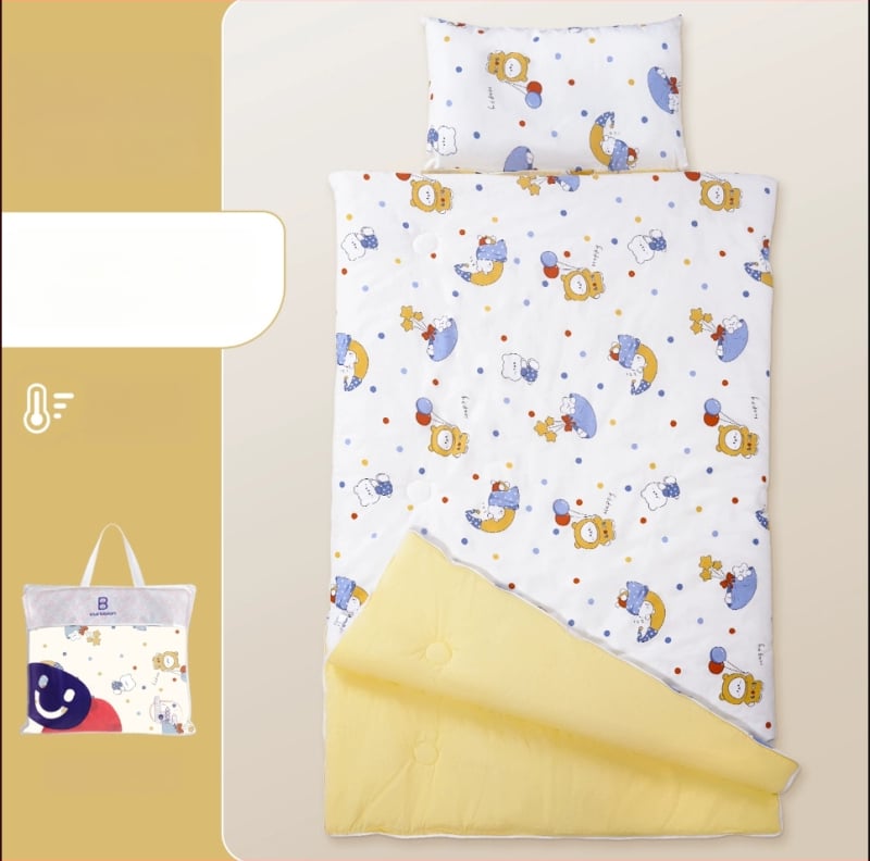 Gyerekeknek készült alvózsák karikatúra stílussal, 100% pamut anyag, súly 1.6–2 kg, gépi mosásra