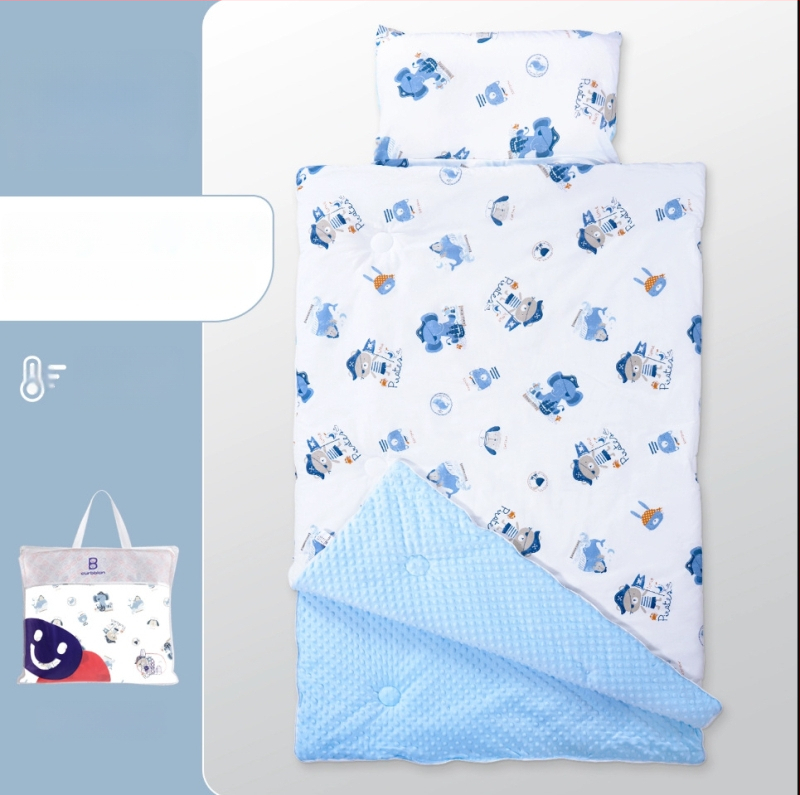 Gyerekeknek készült alvózsák karikatúra stílussal, 100% pamut anyag, súly 1.6–2 kg, gépi mosásra