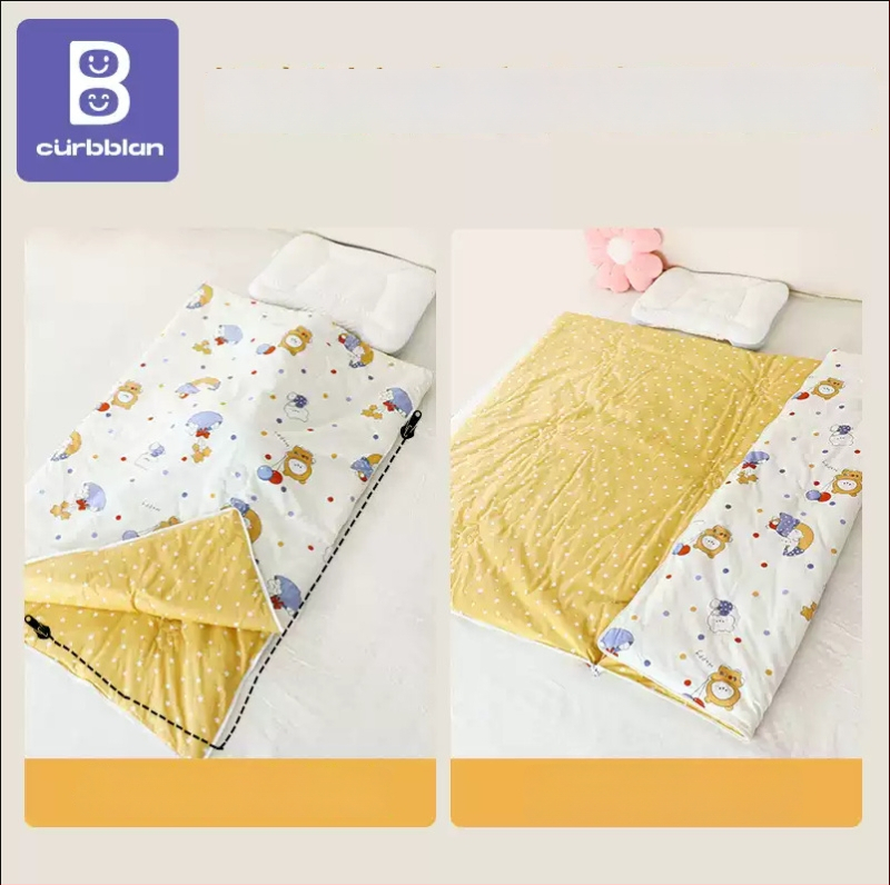 Gyerekeknek készült alvózsák karikatúra stílussal, 100% pamut anyag, súly 1.6–2 kg, gépi mosásra