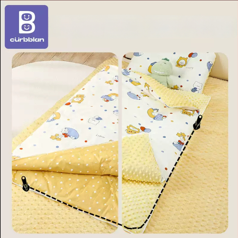 Gyerekeknek készült alvózsák karikatúra stílussal, 100% pamut anyag, súly 1.6–2 kg, gépi mosásra