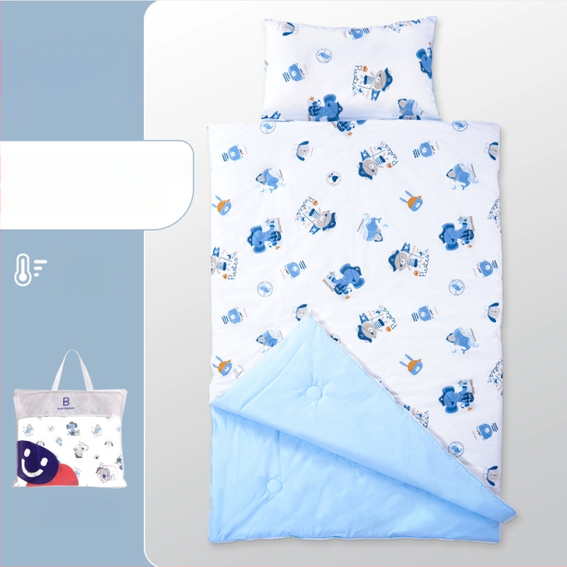 Gyerekeknek készült alvózsák karikatúra stílussal, 100% pamut anyag, súly 1.6–2 kg, gépi mosásra