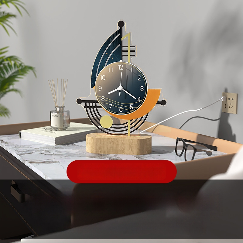 Galda pulkstenis, moderns stils, akrila korpuss un cifersblats, bateriju darbība, vienmērīgi kustas sekundes, piemērots viesistabai, guļamistabai un birojā