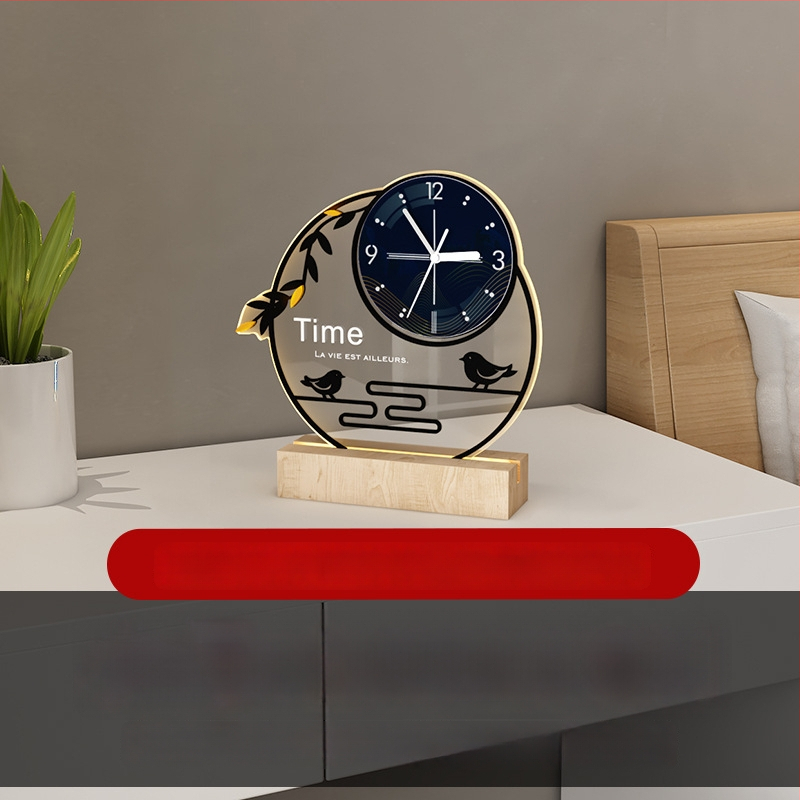 Galda pulkstenis, moderns stils, akrila korpuss un cifersblats, bateriju darbība, vienmērīgi kustas sekundes, piemērots viesistabai, guļamistabai un birojā