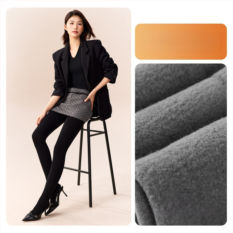 Moteriški medvilniniai leggingai su fliso įdėklu, storos medžiagos, su kojomis, japoniško stiliaus