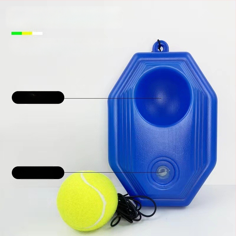 Boca tenisio atsitūrio treniruoklis su elastine virve, nešiojamas, sintetinių pluoštų, patvarus, pradedantiesiems, logotipas gali būti spausdinamas, tinka badmintonui ir tenisui