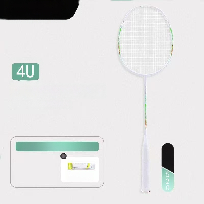 Set badminton raketa, ultralagani aluminijski okvir, najlon žice, 80–84 g, drška G2