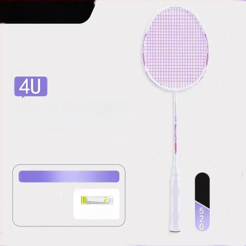 Set badminton raketa, ultralagani aluminijski okvir, najlon žice, 80–84 g, drška G2
