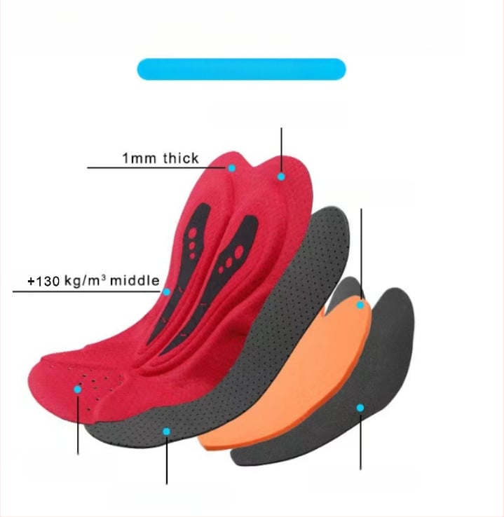 Планински велосипедни панталони с подложка, силиконова защита на ханша, дишаща и ударопоглъщаща