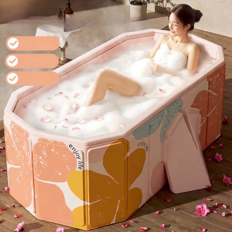 Cadă pliabilă din PVC pentru adulți – izolată, îngroșată, deschidere rapidă pentru baie