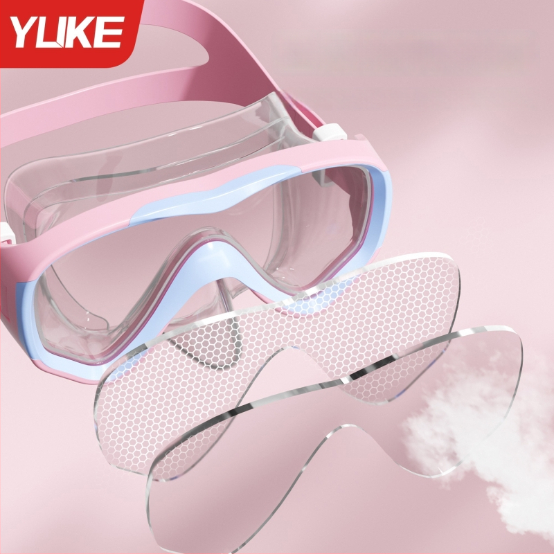 Bērnu baseina brillēm komplekts – ūdensdrošs, ietver brilles, masku un niršanas cauruli, pusslēgts niršanas aprīkojums, materiāli: PC, kalts stikls, šķidrais silikons