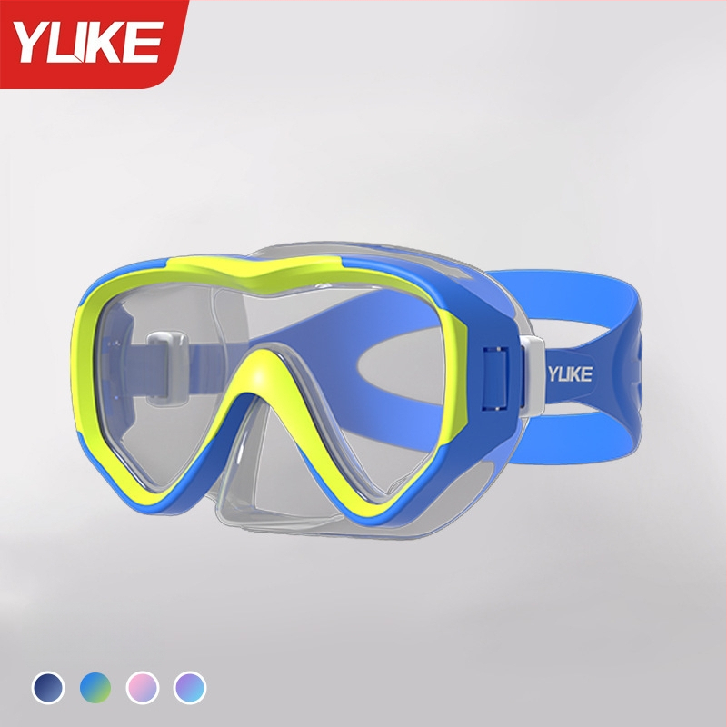 Bērnu baseina brillēm komplekts – ūdensdrošs, ietver brilles, masku un niršanas cauruli, pusslēgts niršanas aprīkojums, materiāli: PC, kalts stikls, šķidrais silikons