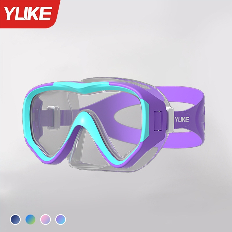 Bērnu baseina brillēm komplekts – ūdensdrošs, ietver brilles, masku un niršanas cauruli, pusslēgts niršanas aprīkojums, materiāli: PC, kalts stikls, šķidrais silikons