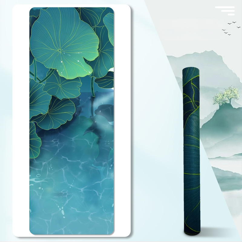 Jogas dvielis un saliekamais jogas paklājs (Materiāls: zamšs + dabīgā gumija; Biezums: 1.5 mm; Svars: 1.3 kg)