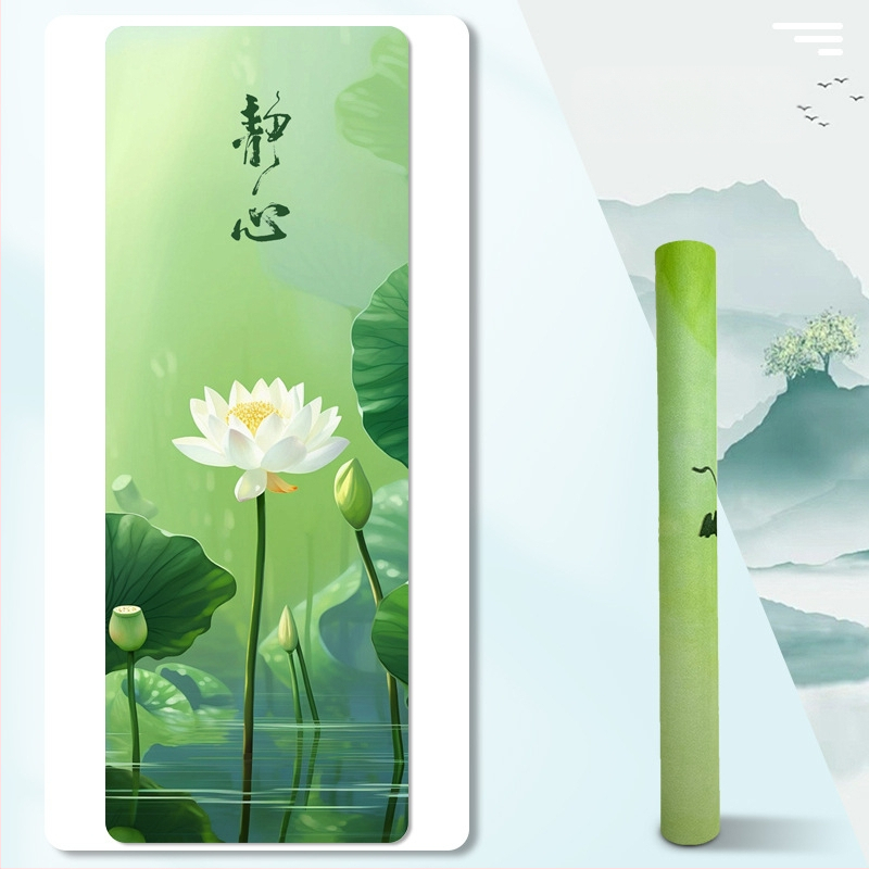 Jogas dvielis un saliekamais jogas paklājs (Materiāls: zamšs + dabīgā gumija; Biezums: 1.5 mm; Svars: 1.3 kg)