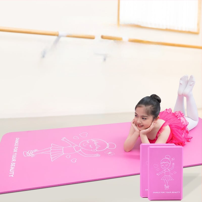 Bērnu deju jogas paklājs, Oxford audums, 8 mm biezums, figūras raksts