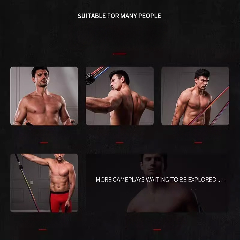 Jiupu Atsparos Virvutė – Namų fitneso įranga krūtinės treniravimui, tinkama vaikams, paaugliams ir suaugusiems, fitnesui ir grožiui