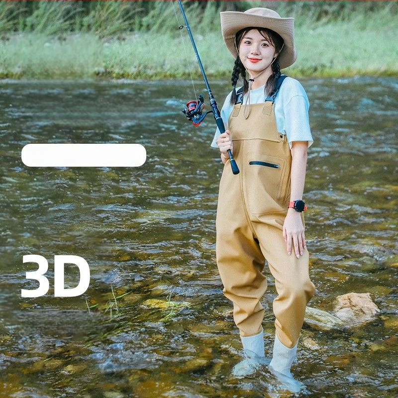 Žvejybos drabužiai – greitai džiūstantys apatiniai kelnysp braidymo metu, viso kūno lietaus kelnytės ir vandens bateliai pavasariui