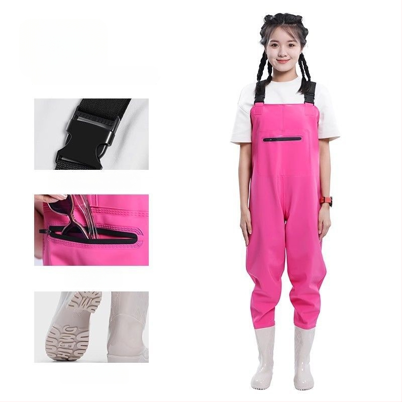 Žvejybos drabužiai – greitai džiūstantys apatiniai kelnysp braidymo metu, viso kūno lietaus kelnytės ir vandens bateliai pavasariui