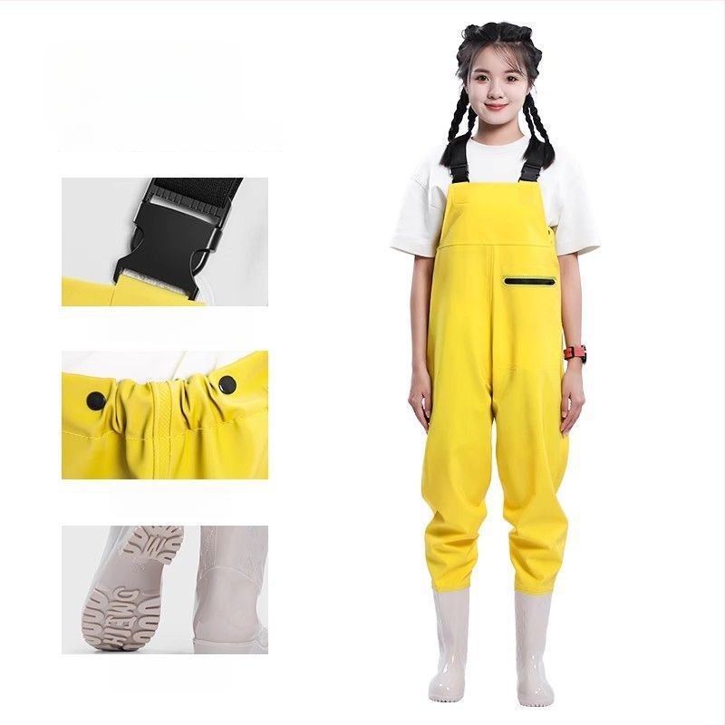 Žvejybos drabužiai – greitai džiūstantys apatiniai kelnysp braidymo metu, viso kūno lietaus kelnytės ir vandens bateliai pavasariui