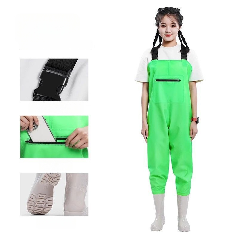 Žvejybos drabužiai – greitai džiūstantys apatiniai kelnysp braidymo metu, viso kūno lietaus kelnytės ir vandens bateliai pavasariui