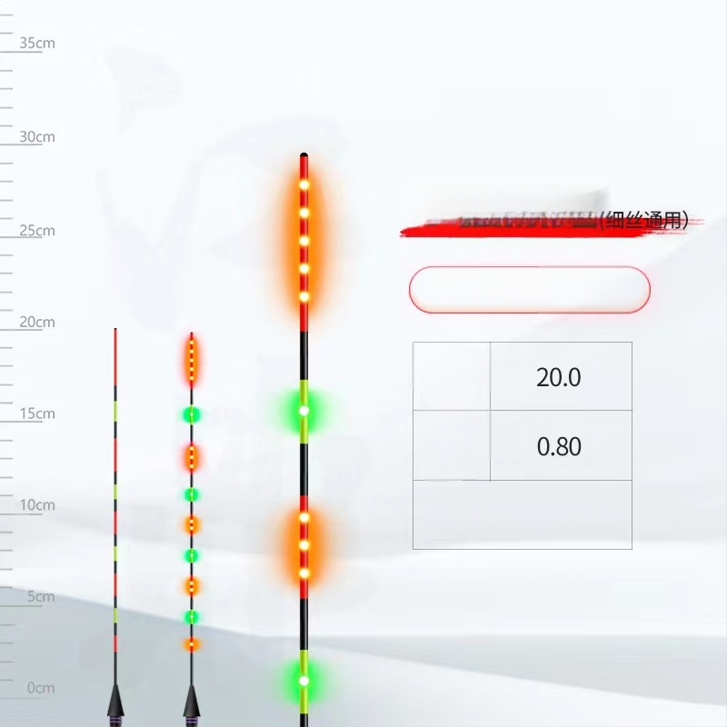 LED stikla šķiedras pludiņa aste vertikālajam driftam – Jiangding