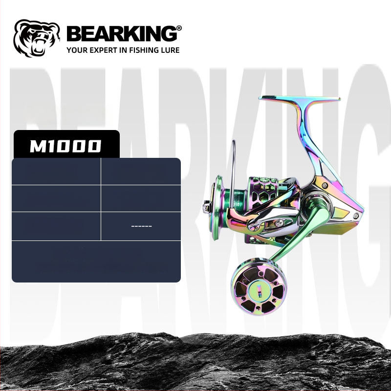 Bearking spininga makšķere, pilnmetāla konstrukcija, modelis 1000-7000, dziļa spole, ārkārtīgi tāls metiens, izturīgs pret sālsūdeni