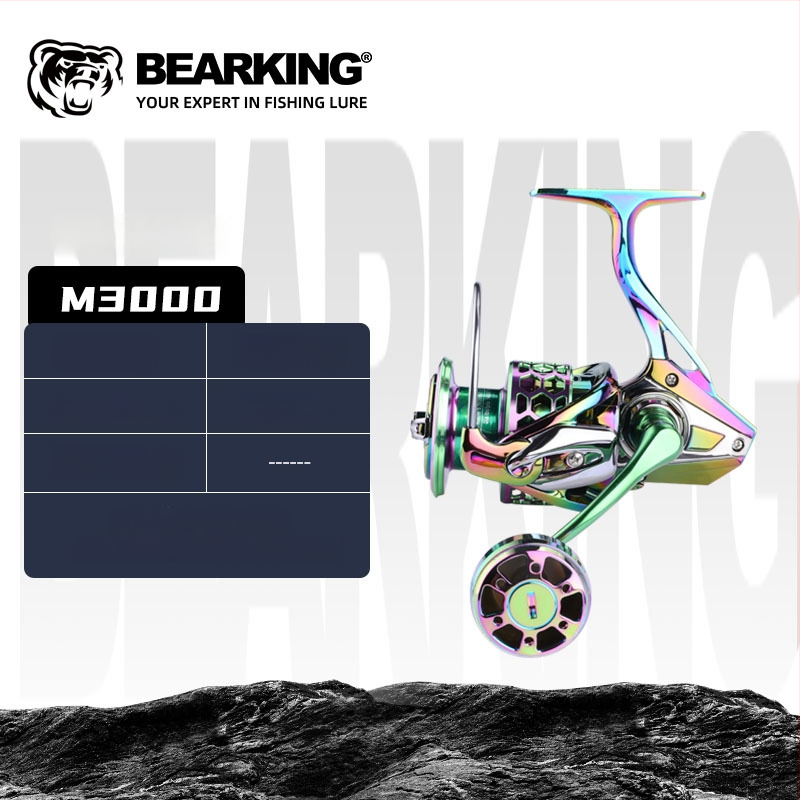 Bearking spininga makšķere, pilnmetāla konstrukcija, modelis 1000-7000, dziļa spole, ārkārtīgi tāls metiens, izturīgs pret sālsūdeni