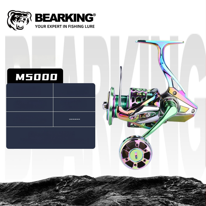 Bearking spininga makšķere, pilnmetāla konstrukcija, modelis 1000-7000, dziļa spole, ārkārtīgi tāls metiens, izturīgs pret sālsūdeni