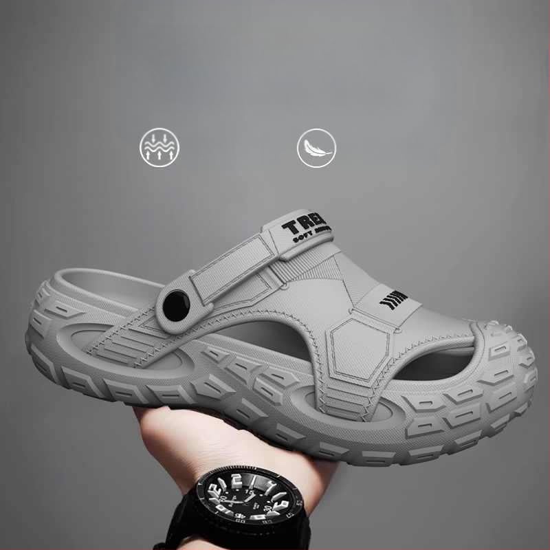 Sandale bărbați EVA, respirante, anti miros, antiderapante, EVA partea superioară și talpa, slip-on, stil coreean, pentru activități în apă