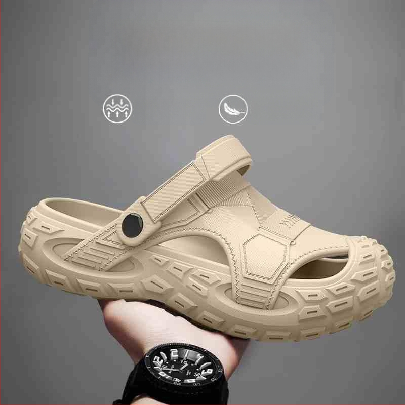 Sandale bărbați EVA, respirante, anti miros, antiderapante, EVA partea superioară și talpa, slip-on, stil coreean, pentru activități în apă