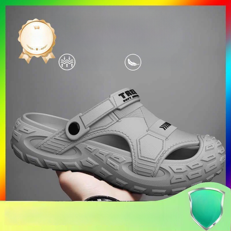 Sandale bărbați EVA, respirante, anti miros, antiderapante, EVA partea superioară și talpa, slip-on, stil coreean, pentru activități în apă