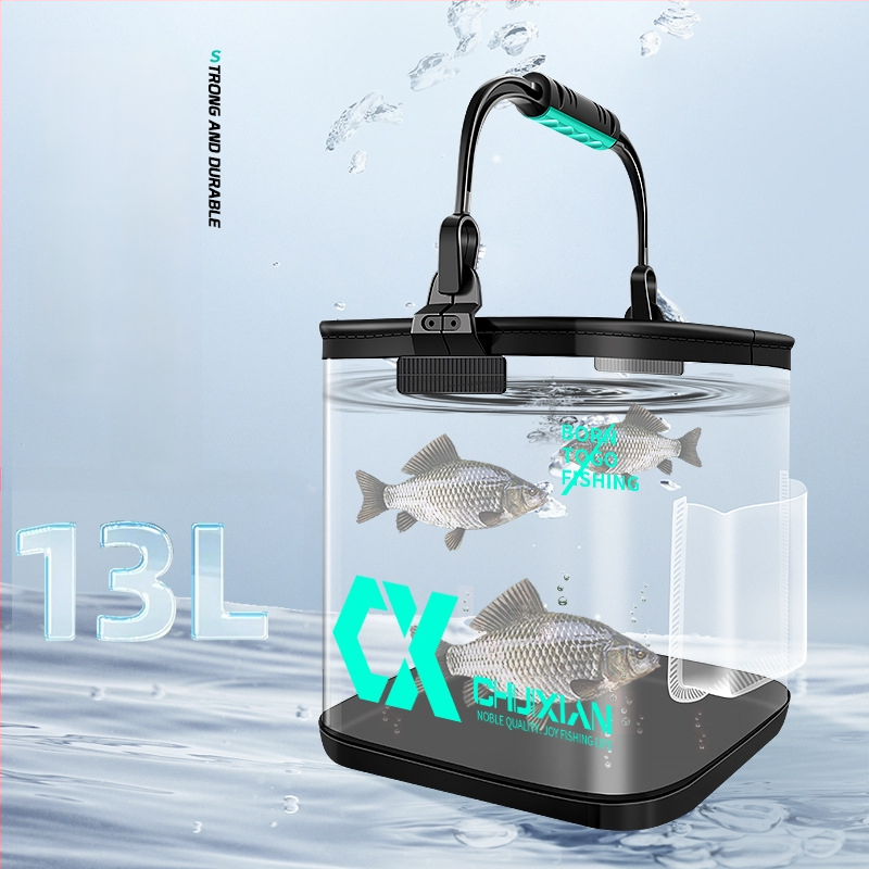 Dzīvo zivju spainis, saliekams, caurspīdīgs EVA dizains makšķerēšanai; svars 0.5 kg