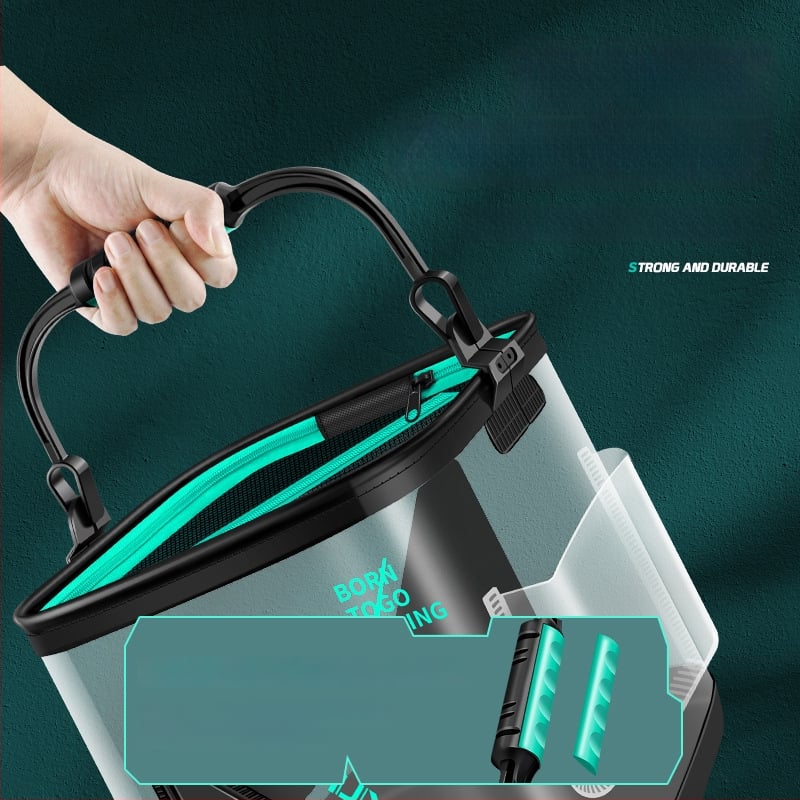 Dzīvo zivju spainis, saliekams, caurspīdīgs EVA dizains makšķerēšanai; svars 0.5 kg