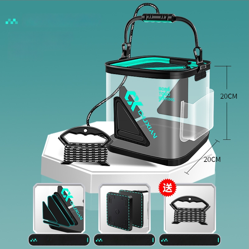 Dzīvo zivju spainis, saliekams, caurspīdīgs EVA dizains makšķerēšanai; svars 0.5 kg
