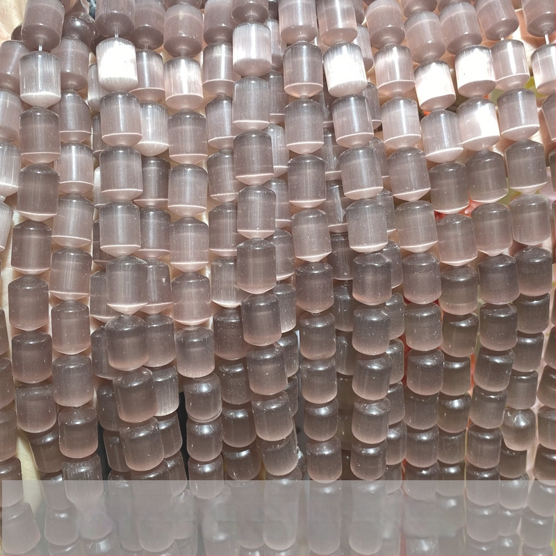 Perle mačjeg oka, staklene cilindrične perle za DIY nakit, 10×14 mm