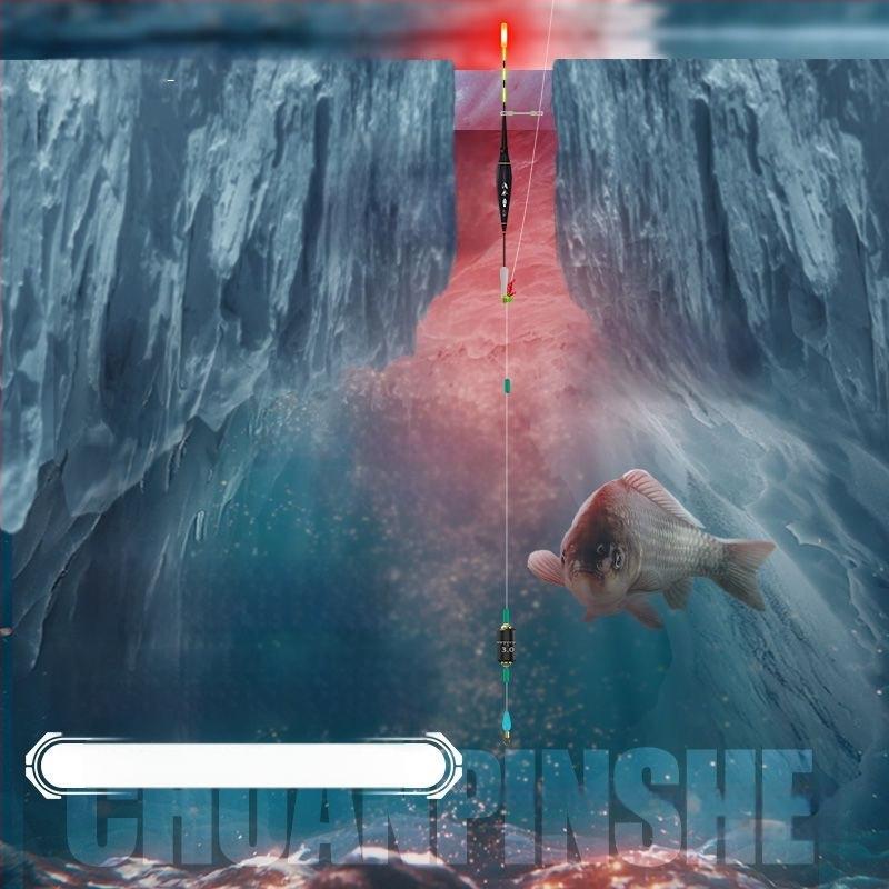 Ledus makšķerēšanas nūja, pārnēsājama, ar iepriekš piesienotu līniju un iekļauto spoli, pilns komplekts