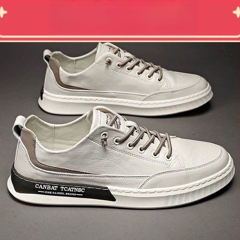 Vyriski skate bateliai iš dviejų sluoksnių karvų odos, smailus pirštas, žemas viršus, gumos padas, PU įdėklas