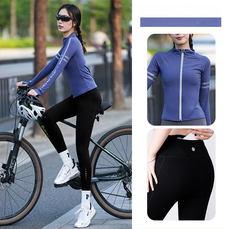Unisex kelio dviratininkų komplektas – drėgmės pašalinimas, greitas džiovinimas, dryžuotas raštas, rudens sezonas